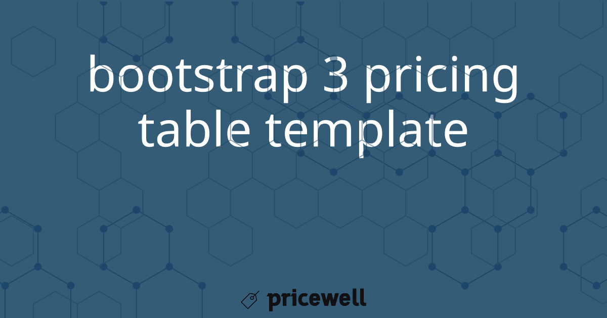 bootstrap 3 pricing table template